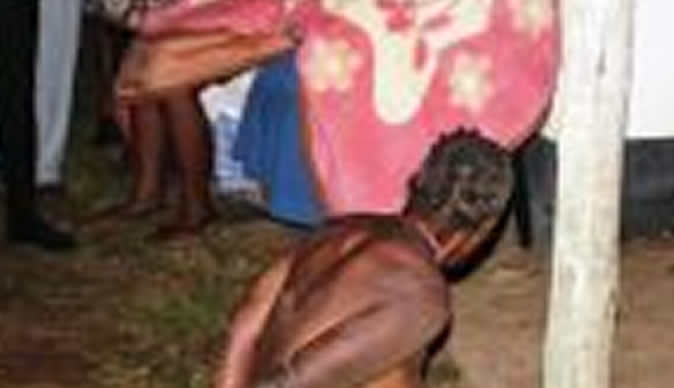 Woman caught with no clothes on in neighbour's yard at night